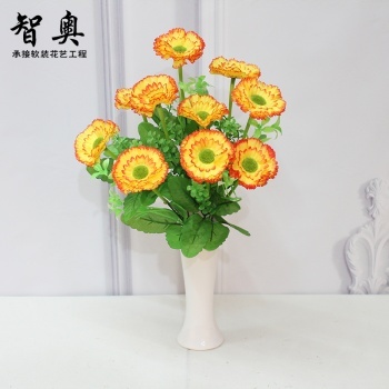 仿真花擺件 太陽花花束，點(diǎn)亮歐式家居的藝術(shù)氣息